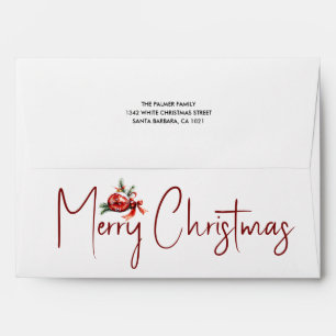 Christmas ornament and Merry Christmas holiday Envelope