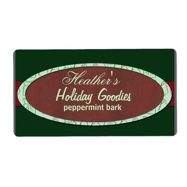 Christmas ornament  bakery label (Front)