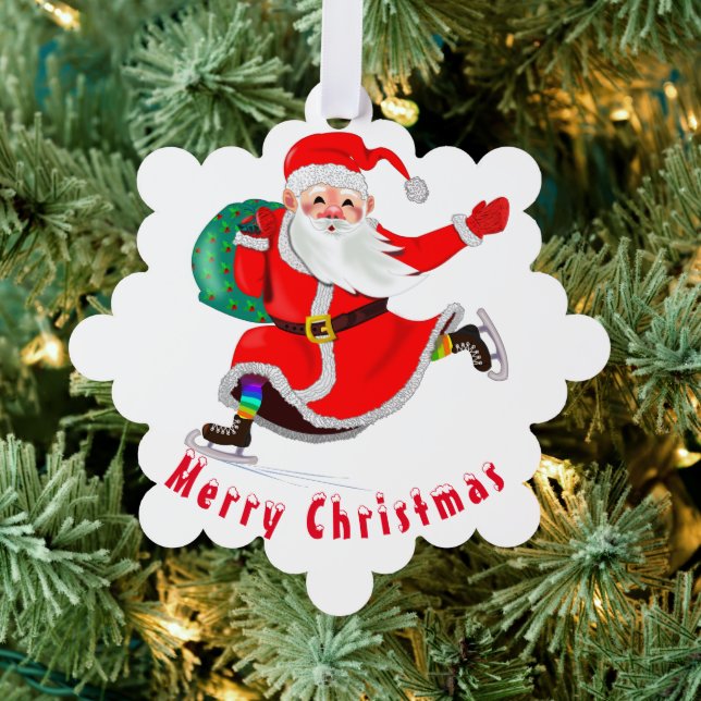 Christmas Ornament Card Santa with Gifts (Insitu (Tree))