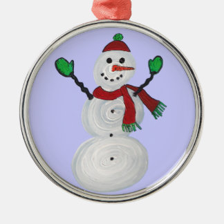 Christmas Ornament-Christmas Snowman Metal Ornament