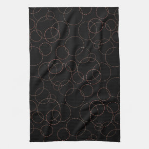 Christmas Ornament Circles Tea Towel