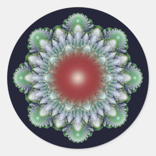 Christmas ornament classic round sticker
