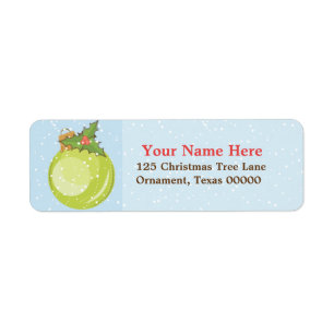 Christmas Ornament Custom Return Address Labels
