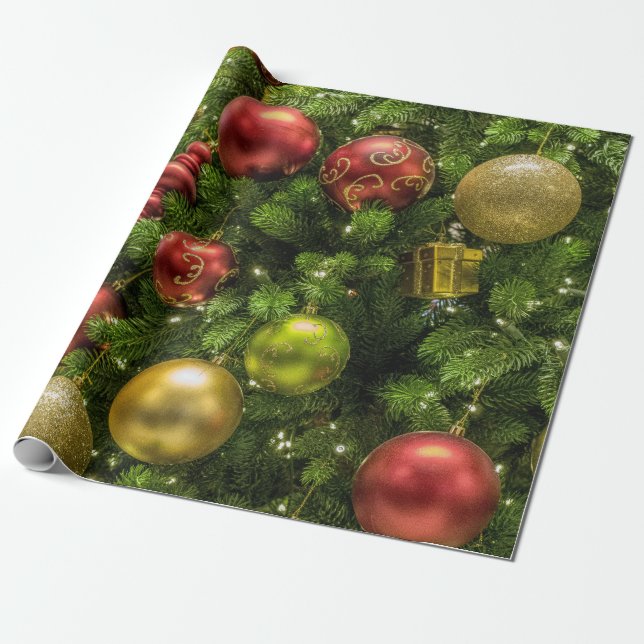 christmas ornament decor wrapping paper (Unrolled)