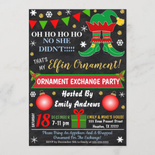 Christmas Ornament Exchange Part Invitation