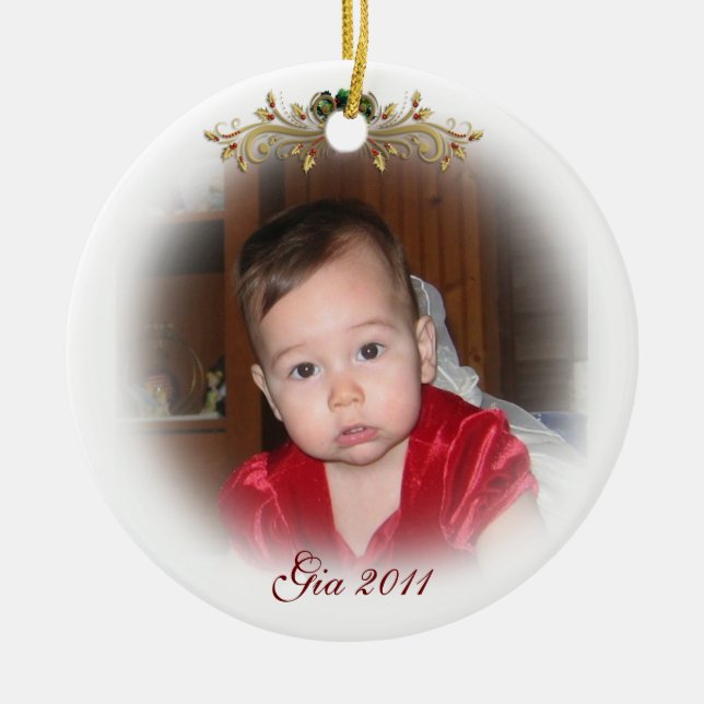 Christmas Ornament fade portrait  for photograph (Front)