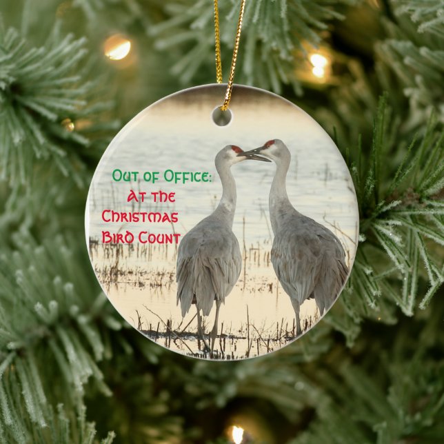 Christmas ornament featuring Sandhill Cranes (Tree)