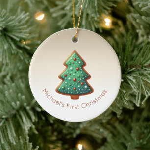 Christmas Ornament, First Christmas, Baby First Ceramic Ornament
