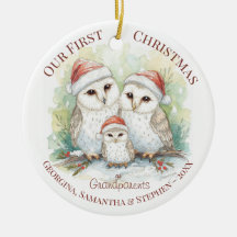 Christmas Ornament - First Christmas Grandparents