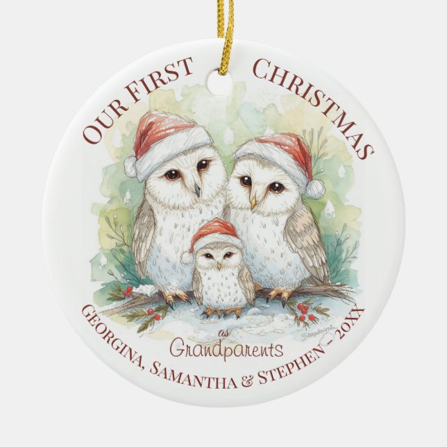 Christmas Ornament - First Christmas Grandparents (Front)