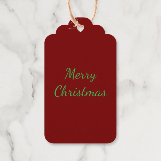 Christmas Ornament Foil Gift Tag (Back)