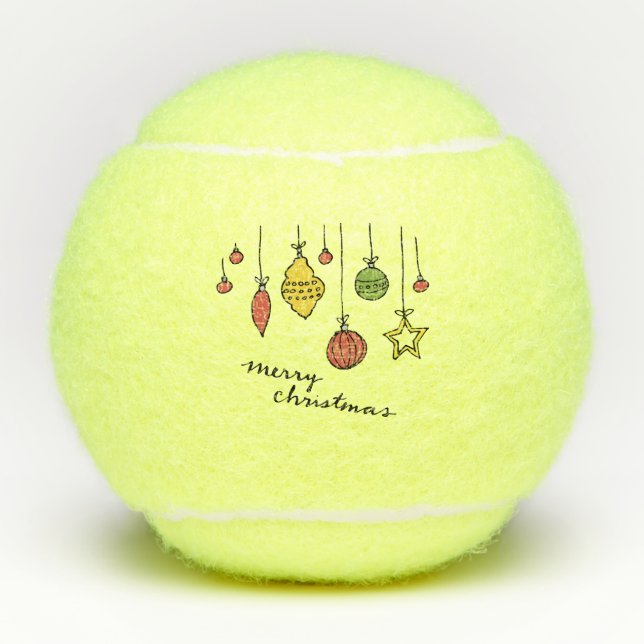 Christmas ornament for tennis player  tennis balls (Front)