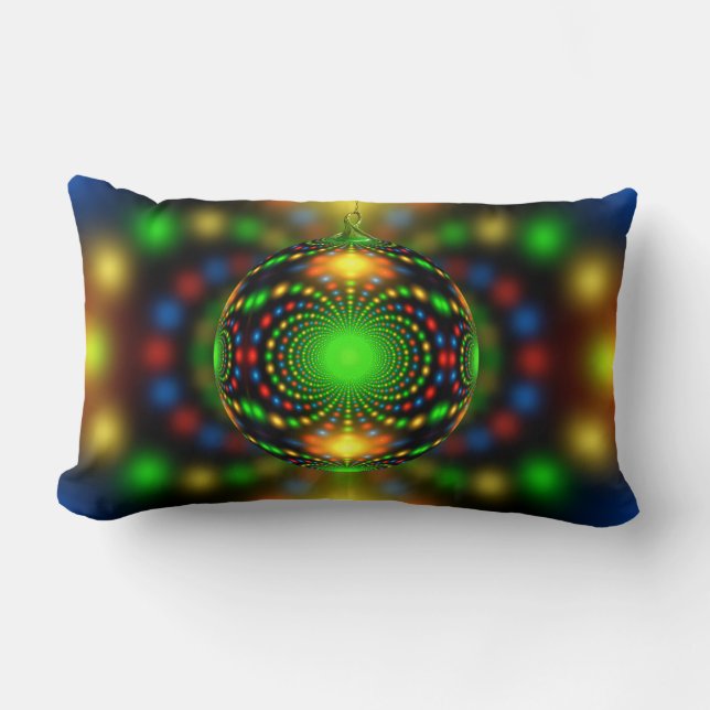 Christmas Ornament Fractal Design-29440 Lumbar Cushion (Front)