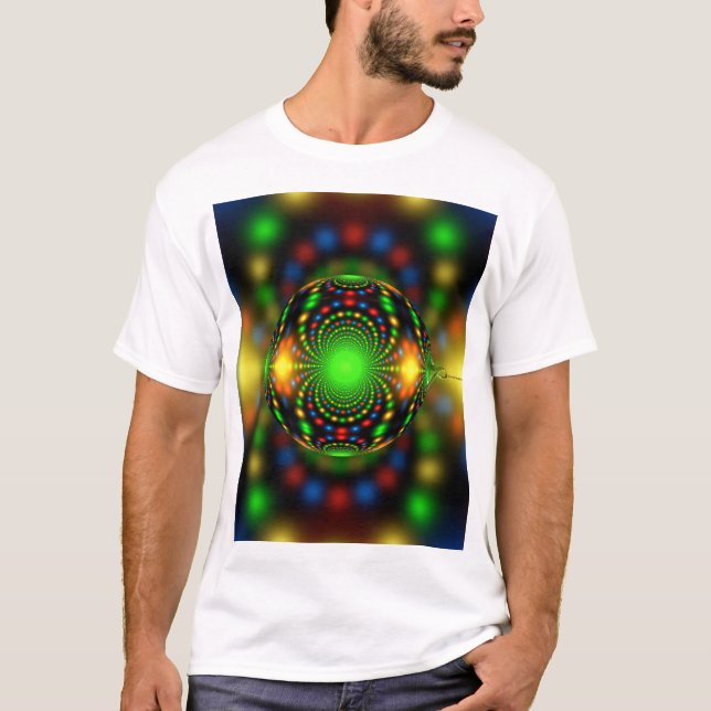 Christmas Ornament Fractal Design T-Shirt (Front)