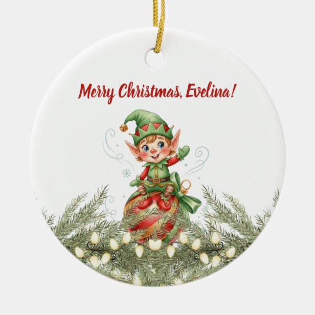 Christmas Ornament From the Elf (Front)