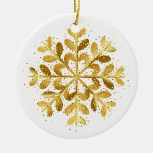Christmas Ornament Gold Snowflake