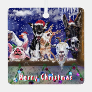 Christmas Ornament Happy Farm Animal Party Fun