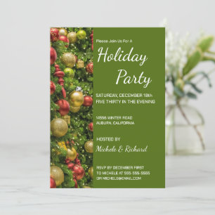Christmas Ornament Holiday Party Invitation