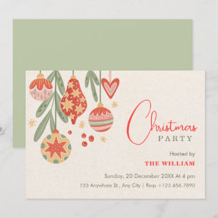 Christmas ornament  invitation
