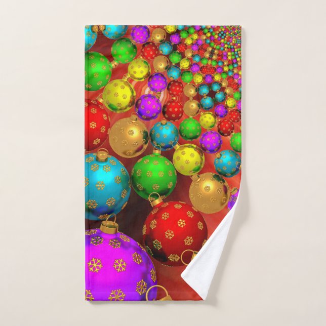 Christmas Ornament Jamboree Hand Towel (Hand Towel)