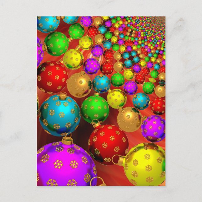 Christmas Ornament Jamboree Holiday Postcard (Front)