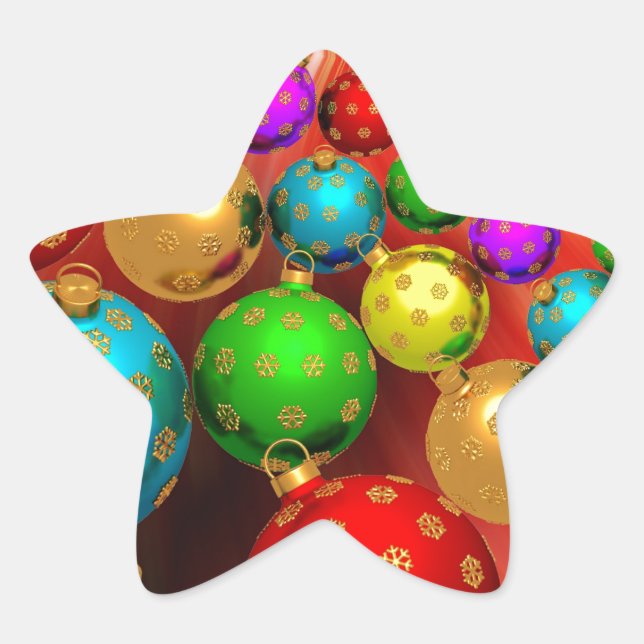 Christmas Ornament Jamboree Star Sticker (Front)