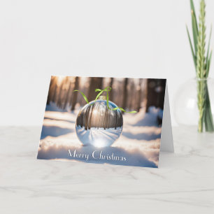 Christmas Ornament Lens Ball Holiday Card