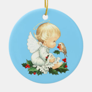 Christmas Ornament-Little Angel Ceramic Ornament