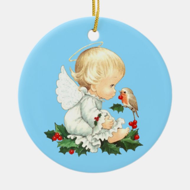 Christmas Ornament-Little Angel Ceramic Ornament (Front)