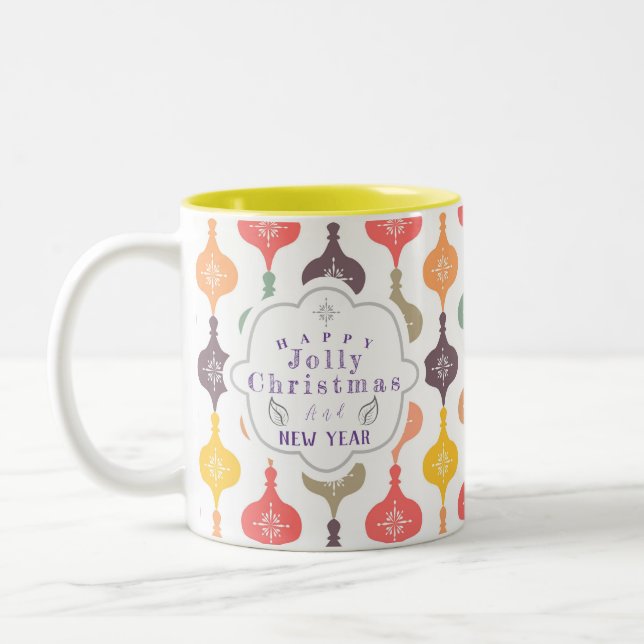 Christmas Ornament Logo Two-Tone Coffee Mug (Left)