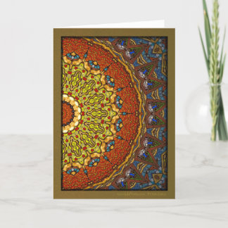 Christmas Ornament Mandala Holiday Card
