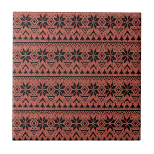 Christmas ornament nordic winter scandinavian norw ceramic tile