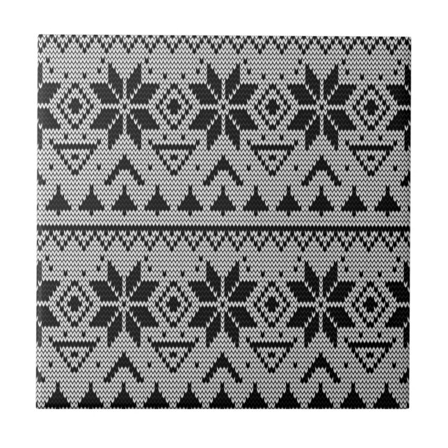 Christmas ornament nordic winter scandinavian norw ceramic tile (Front)