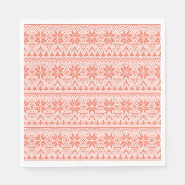 Christmas ornament nordic winter scandinavian norw napkin (Front)