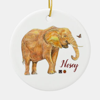 Christmas ornament, Nosey, one sided Ceramic Ornament