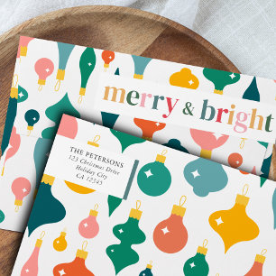 Christmas Ornament Pattern Bold Colourful Vibrant Envelope