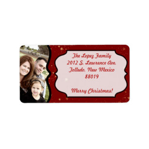 Christmas Ornament Photo Christmas Mailing Label