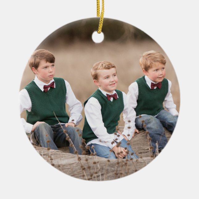 Christmas Ornament PHOTO FRONT and MESSAGE ON BACK (Front)