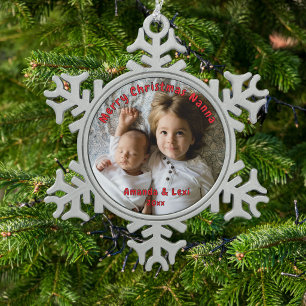 Christmas Ornament Photo Gift For Nanna or Grandma