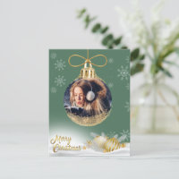 Christmas Ornament Photo Snowflakes Modern Budget