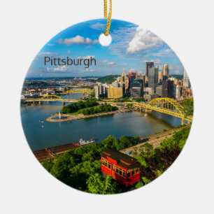 Christmas Ornament-Pittsburgh DAY/NIGHT Ceramic Ornament