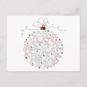 Christmas Ornament PostCard