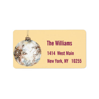 Christmas Ornament Return Address Label