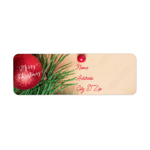 Christmas Ornament Return Address Labels