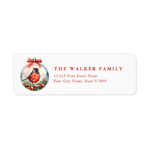 Christmas Ornament Return Address Labels