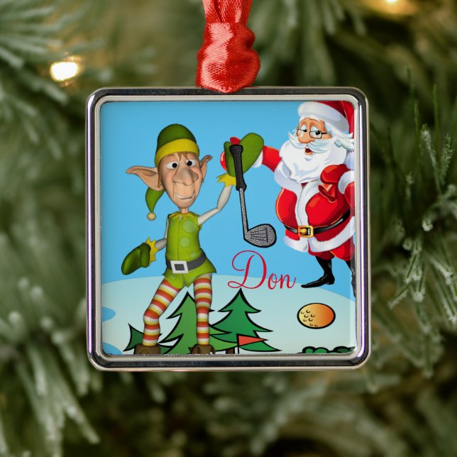 Christmas Ornament Santa Golf (Tree)