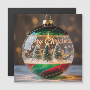 Christmas Ornament Snow Globe with Tiny Tree