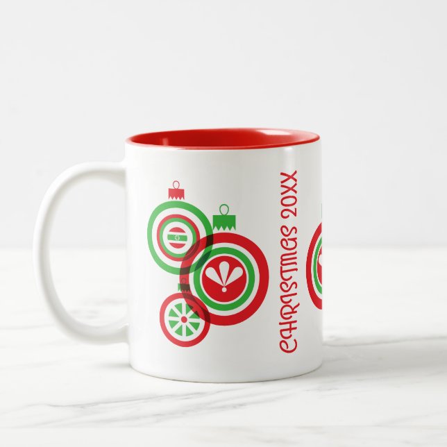Christmas Ornament  Two-Tone Coffee Mug (Left)