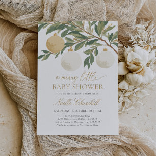 Christmas Ornament Winter Baby Shower Invitation