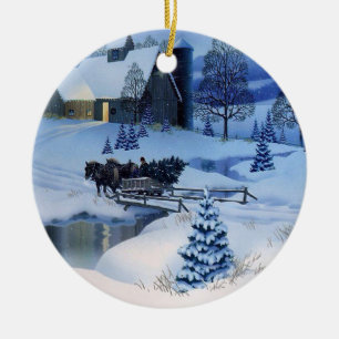 Christmas Ornament Winter Scene